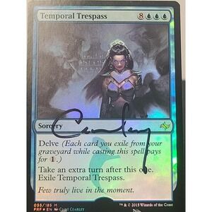 Temporal Trespass – Artist Proof AP – Foil – Signed White Back MTG Fate Reforged